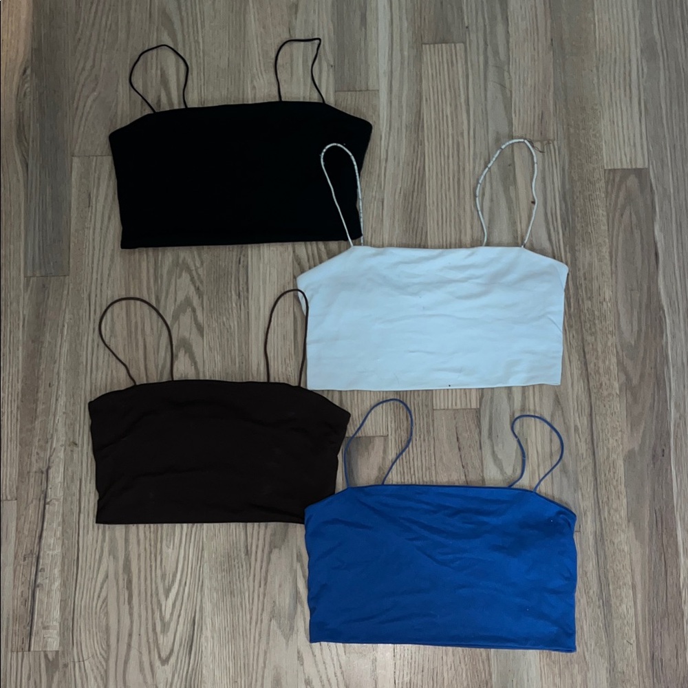 Stylish Women's Camisole Tops - Black, White, Brown, Blue